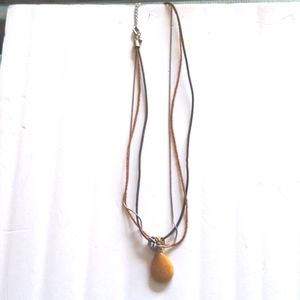 Leather strap necklace